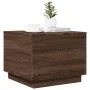 Coffee table with LED lights oak brown 50x50x40 cm by vidaXL, Coffee table - Ref: Foro24-839874, Price: 57,28 €, Discount: %