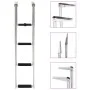 Folding boarding ladder 4 steps stainless steel by vidaXL, Boat scales - Ref: Foro24-92375, Price: 94,55 €, Discount: %