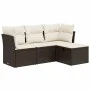 4-piece garden sofa set and brown synthetic rattan cushions by vidaXL, Garden sets - Ref: Foro24-3263119, Price: 259,27 €, Di...