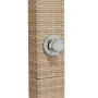 Ducha de exterior ratán PE y madera acacia beige 50x55x224 cm de vidaXL, Accesorios para piscinas y spa - Ref: Foro24-368208,...