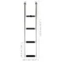 Escalera de embarque plegable 4 peldaños acero inoxidable de vidaXL, Escalas para barcos - Ref: Foro24-92375, Precio: 94,55 €...