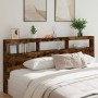Kopfteil mit LED-Licht, geräucherte Eiche, 220 x 17 x 102 cm von vidaXL, Kopf- und Fußteile - Ref: Foro24-839228, Preis: 112,...
