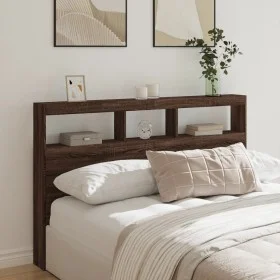 Eichenbraunes LED-Bettkopfteil 160x17x102 cm von vidaXL, Kopf- und Fußteile - Ref: Foro24-839209, Preis: 106,82 €, Rabatt: %