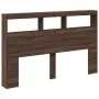 Oak brown headboard with LED light 160x17x102 cm by vidaXL, Headboards and footboards - Ref: Foro24-839209, Price: 108,89 €, ...