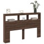 Eichenbraunes LED-Bettkopfteil 160x17x102 cm von vidaXL, Kopf- und Fußteile - Ref: Foro24-839209, Preis: 106,66 €, Rabatt: %