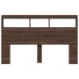 Eichenbraunes LED-Bettkopfteil 160x17x102 cm von vidaXL, Kopf- und Fußteile - Ref: Foro24-839209, Preis: 106,66 €, Rabatt: %