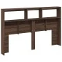 Oak brown headboard with LED light 160x17x102 cm by vidaXL, Headboards and footboards - Ref: Foro24-839209, Price: 108,89 €, ...