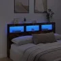 Kopfteil mit LED-Licht, geräucherte Eiche, 180 x 17 x 102 cm von vidaXL, Kopf- und Fußteile - Ref: Foro24-839214, Preis: 104,...