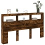 Kopfteil mit LED-Licht, geräucherte Eiche, 180 x 17 x 102 cm von vidaXL, Kopf- und Fußteile - Ref: Foro24-839214, Preis: 106,...
