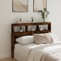 Headboard with LED light smoked oak 140x17x102 cm by vidaXL, Headboards and footboards - Ref: Foro24-839200, Price: 85,49 €, ...