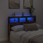 Headboard with LED light smoked oak 140x17x102 cm by vidaXL, Headboards and footboards - Ref: Foro24-839200, Price: 85,49 €, ...
