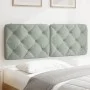 Cabecero de cama acolchado terciopelo gris claro 140 cm de vidaXL, Cabeceros y pies de cama - Ref: Foro24-374727, Precio: 47,...