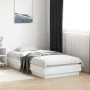 White engineered wood bed frame 75x190 cm by vidaXL, Beds and slatted bases - Ref: Foro24-839637, Price: 72,09 €, Discount: %
