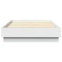 White engineered wood bed frame 75x190 cm by vidaXL, Beds and slatted bases - Ref: Foro24-839637, Price: 72,09 €, Discount: %