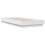 White engineered wood bed frame 75x190 cm by vidaXL, Beds and slatted bases - Ref: Foro24-839637, Price: 72,09 €, Discount: %