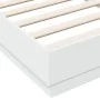 White engineered wood bed frame 75x190 cm by vidaXL, Beds and slatted bases - Ref: Foro24-839637, Price: 72,09 €, Discount: %