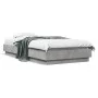 Concrete gray engineered wood bed frame 75x190 cm by vidaXL, Beds and slatted bases - Ref: Foro24-839640, Price: 83,26 €, Dis...