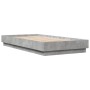 Estructura de cama madera de ingeniería gris hormigón 75x190 cm de vidaXL, Camas y somieres - Ref: Foro24-839640, Precio: 84,...