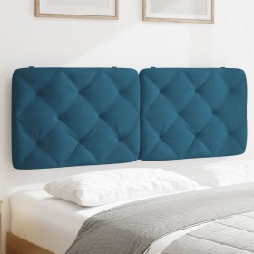 Blaues, samtgepolstertes Kopfteil 140 cm von vidaXL, Kopf- und Fußteile - Ref: Foro24-374731, Preis: 58,98 €, Rabatt: %