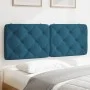 Blaues, samtgepolstertes Kopfteil 140 cm von vidaXL, Kopf- und Fußteile - Ref: Foro24-374731, Preis: 57,98 €, Rabatt: %