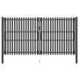 Anthrazitgraues Gartenzauntor aus Stahl 4x2,5 cm von vidaXL, Gartentore - Ref: Foro24-146338, Preis: 889,59 €, Rabatt: %