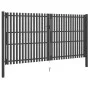 Puerta de valla del jardín de acero gris antracita 4x2,5 cm de vidaXL, Puertas de jardín - Ref: Foro24-146338, Precio: 873,14...