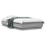 Sonoma gray engineered wood bed frame 75x190 cm by vidaXL, Beds and slatted bases - Ref: Foro24-839642, Price: 84,31 €, Disco...