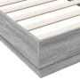 Estructura de cama madera de ingeniería gris Sonoma 75x190 cm de vidaXL, Camas y somieres - Ref: Foro24-839642, Precio: 83,27...