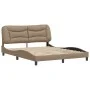 Cappuccino synthetic leather headboard bed frame 160x200cm by vidaXL, Beds and slatted bases - Ref: Foro24-3208013, Price: 23...