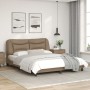 Bettgestell mit Kopfteil aus Cappuccino-Kunstleder, 160 x 200 cm von vidaXL, Betten und Lattenroste - Ref: Foro24-3208013, Pr...