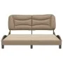 Bettgestell mit Kopfteil aus Cappuccino-Kunstleder, 160 x 200 cm von vidaXL, Betten und Lattenroste - Ref: Foro24-3208013, Pr...