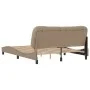 Cappuccino synthetic leather headboard bed frame 160x200cm by vidaXL, Beds and slatted bases - Ref: Foro24-3208013, Price: 23...