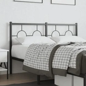 Cabecero de metal negro 140 cm de vidaXL, Cabeceros y pies de cama - Ref: Foro24-376259, Precio: 43,32 €, Descuento: %