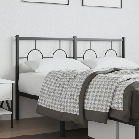 Kopfteil aus schwarzem Metall, 140 cm von vidaXL, Kopf- und Fußteile - Ref: Foro24-376259, Preis: 43,95 €, Rabatt: %