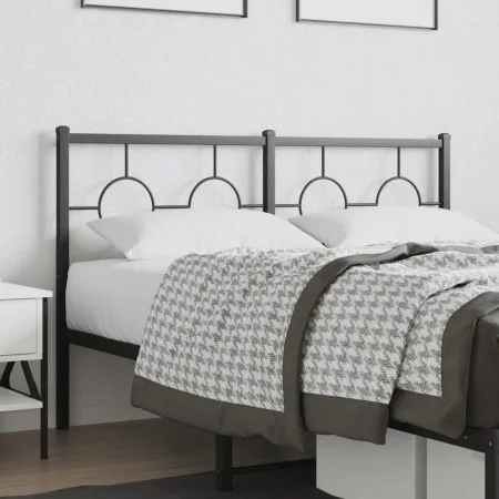 Kopfteil aus schwarzem Metall, 140 cm von vidaXL, Kopf- und Fußteile - Ref: Foro24-376259, Preis: 43,32 €, Rabatt: %