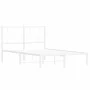 Estructura de cama de metal con cabecero blanca 120x200 cm de vidaXL, Camas y somieres - Ref: Foro24-376273, Precio: 95,65 €,...