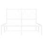 Estructura de cama de metal con cabecero blanca 120x200 cm de vidaXL, Camas y somieres - Ref: Foro24-376273, Precio: 95,65 €,...