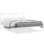 Bettgestell aus weißem Metall mit Kopfteil 160x200 cm von vidaXL, Betten und Lattenroste - Ref: Foro24-376278, Preis: 112,60 ...