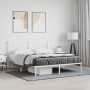 Bettgestell aus weißem Metall mit Kopfteil 160x200 cm von vidaXL, Betten und Lattenroste - Ref: Foro24-376278, Preis: 112,60 ...