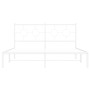 Bettgestell aus weißem Metall mit Kopfteil 160x200 cm von vidaXL, Betten und Lattenroste - Ref: Foro24-376278, Preis: 112,60 ...