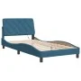 Estructura de cama con luces LED terciopelo azul 100x200 cm de vidaXL, Camas y somieres - Ref: Foro24-3213841, Precio: 154,29...