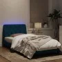 Estructura de cama con luces LED terciopelo azul 100x200 cm de vidaXL, Camas y somieres - Ref: Foro24-3213841, Precio: 154,29...