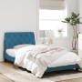 Estructura de cama con luces LED terciopelo azul 100x200 cm de vidaXL, Camas y somieres - Ref: Foro24-3213841, Precio: 151,60...