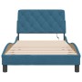 Estructura de cama con luces LED terciopelo azul 100x200 cm de vidaXL, Camas y somieres - Ref: Foro24-3213841, Precio: 151,60...