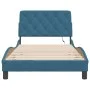 Estructura de cama con luces LED terciopelo azul 100x200 cm de vidaXL, Camas y somieres - Ref: Foro24-3213841, Precio: 154,29...