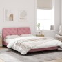 Pink velvet bed frame with LED lights 120x200 cm by vidaXL, Beds and slatted bases - Ref: Foro24-3213848, Price: 219,42 €, Di...