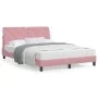 Estructura de cama con luces LED terciopelo rosa 140x200 cm de vidaXL, Camas y somieres - Ref: Foro24-3213860, Precio: 239,80...