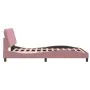 Estructura de cama con luces LED terciopelo rosa 140x200 cm de vidaXL, Camas y somieres - Ref: Foro24-3213860, Precio: 239,80...
