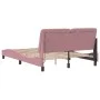 Estructura de cama con luces LED terciopelo rosa 140x200 cm de vidaXL, Camas y somieres - Ref: Foro24-3213860, Precio: 239,80...