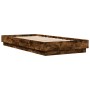 Estructura de cama madera de ingeniería roble humo 100x200 cm de vidaXL, Camas y somieres - Ref: Foro24-839599, Precio: 88,20 €